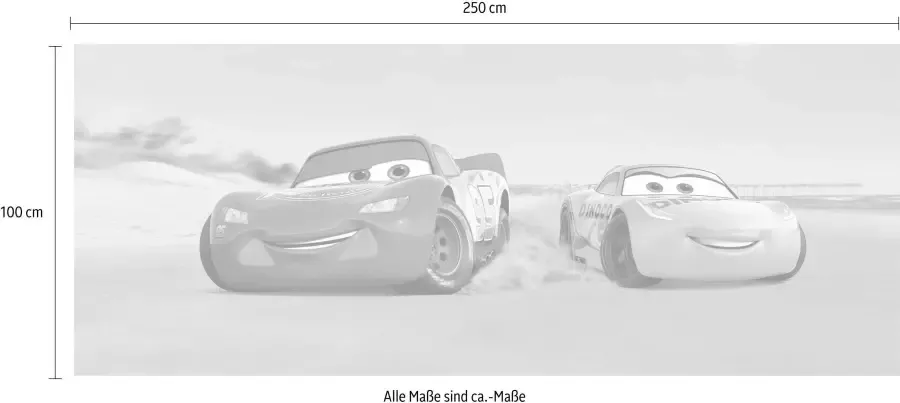 Komar Vliesbehang Digitale print vlies Cars3 Beach Afmeting 100 x 250 cm (1 stuk) - Foto 3