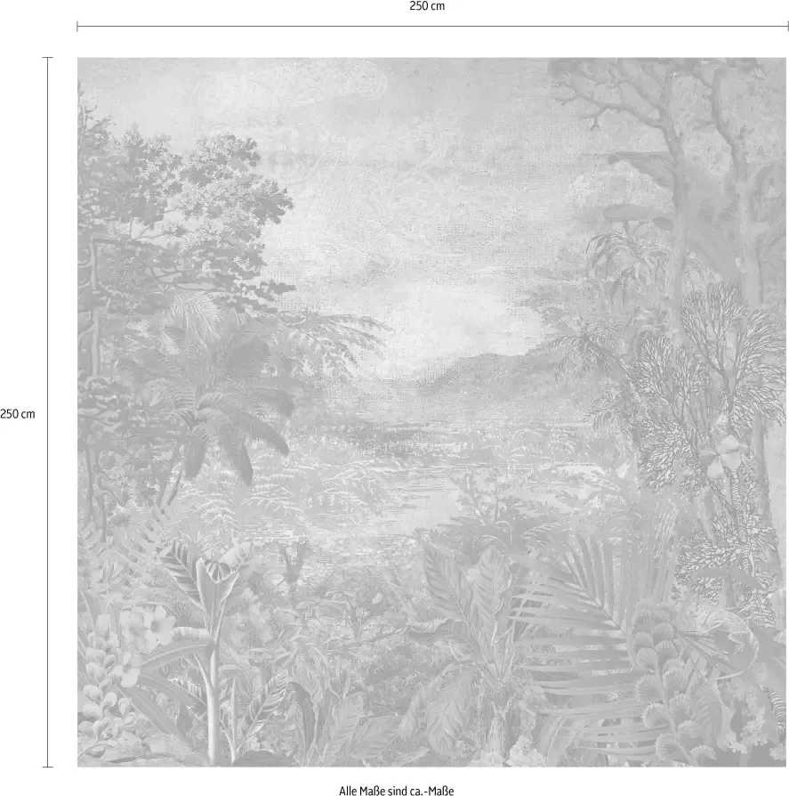 Komar Vliesbehang Digitale print vlies Cours Fluvial Afmeting 250 x 250 cm - Foto 2