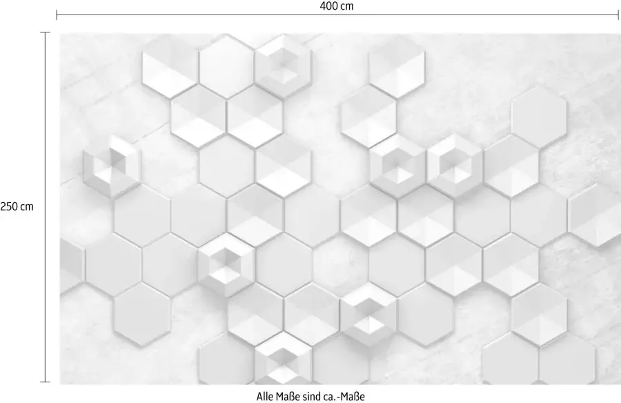 Komar Vliesbehang Hexagon Concrete (1 stuk) - Foto 3