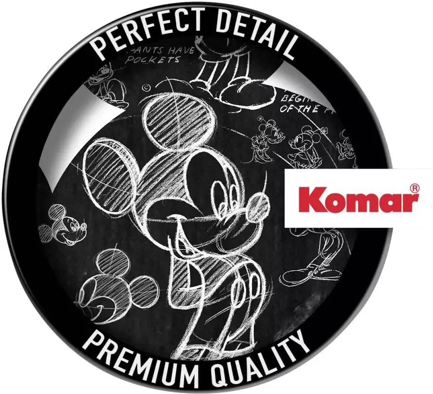 Komar Vliesbehang Mickey Head Illustration 125 x 125 cm (breedte x hoogte) rond en zelfklevend (1 stuk) - Foto 2