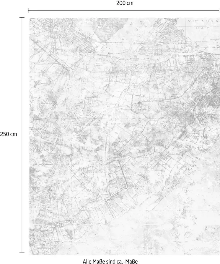 Komar Vliesbehang Digitale print vlies Mix Map Afmeting 200 x 250 cm (1 stuk) - Foto 2