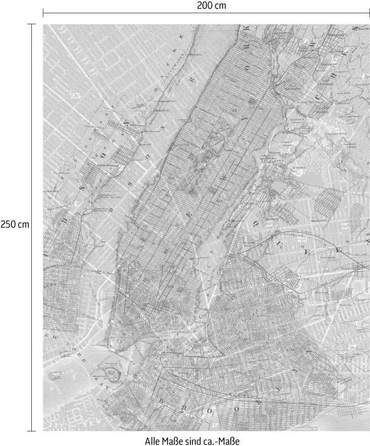 Komar Vliesbehang Pure New York Map (1 stuk) - Foto 2
