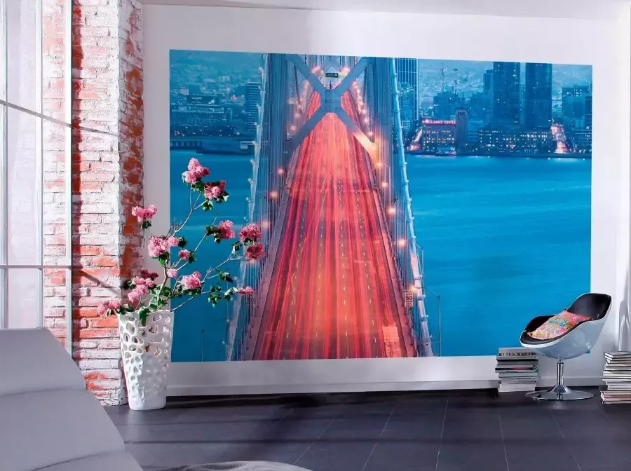 Komar Vliesbehang Digitale print vlies San Francisco Blues Afmeting 300 x 200 cm (1 stuk) - Foto 2