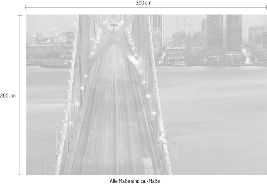 Komar Vliesbehang Digitale print vlies San Francisco Blues Afmeting 300 x 200 cm (1 stuk) - Foto 3