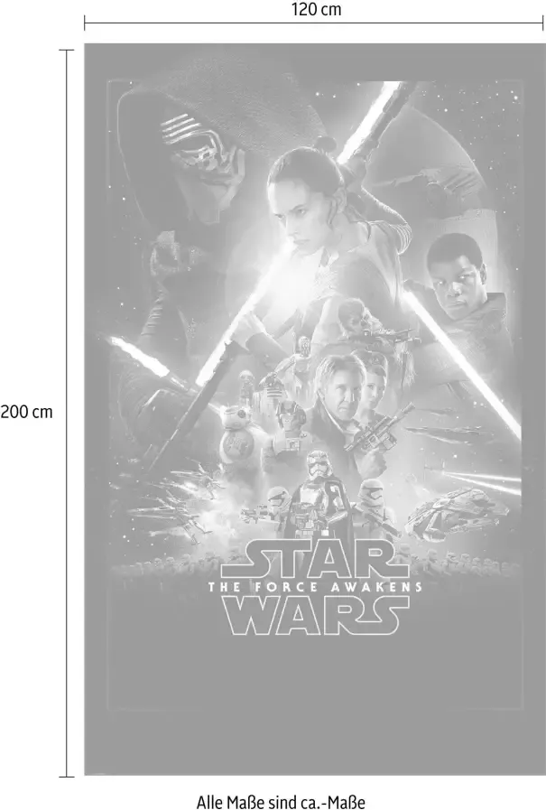 Komar Vliesbehang Star Wars EP7 Official film poster (1 stuk) - Foto 3