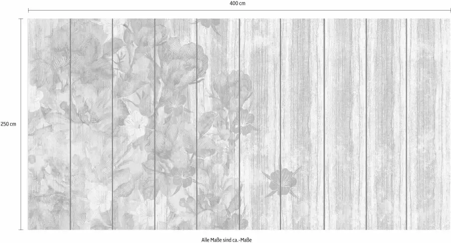 Komar Vliesbehang Vintage rose (breedte x hoogte) vliesbehang 100 cm baanbreedte (1 stuk) - Foto 3