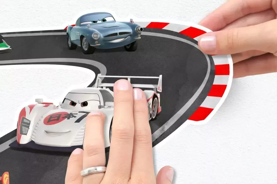 Komar Wandfolie Cars Track afm. 50 x 70 cm zelfklevend wandstickers kinderkamer (9-delig) - Foto 2