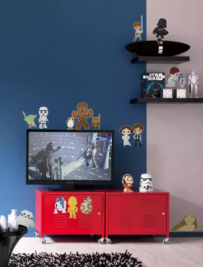Komar Wandfolie Star Wars Little Heroes 50x70 cm (breedte x hoogte) zelfklevende wandtattoo (15-delig) - Foto 5
