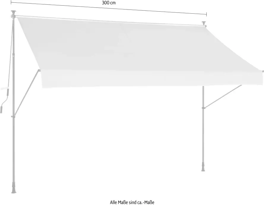 KONIFERA Klemzonnescherm Breedte uitval: 300x150 cm - Foto 4