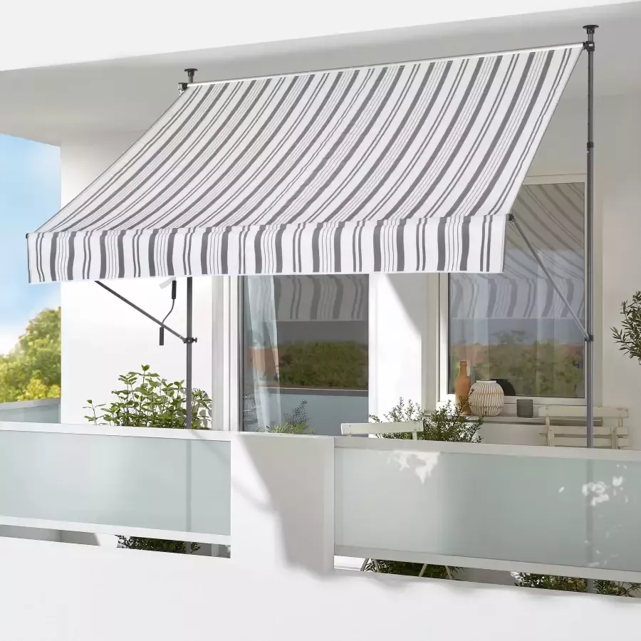 KONIFERA Klemzonnescherm Breedte uitval: 350x150 cm