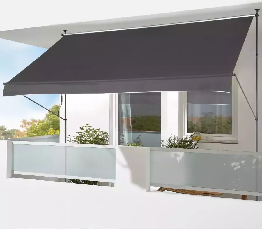 KONIFERA Klemzonnescherm Breedte uitval: 350x150 cm