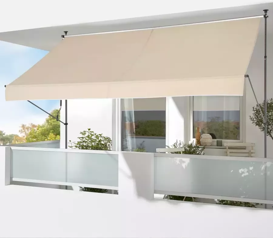 KONIFERA Klemzonnescherm Breedte uitval: 350x150 cm