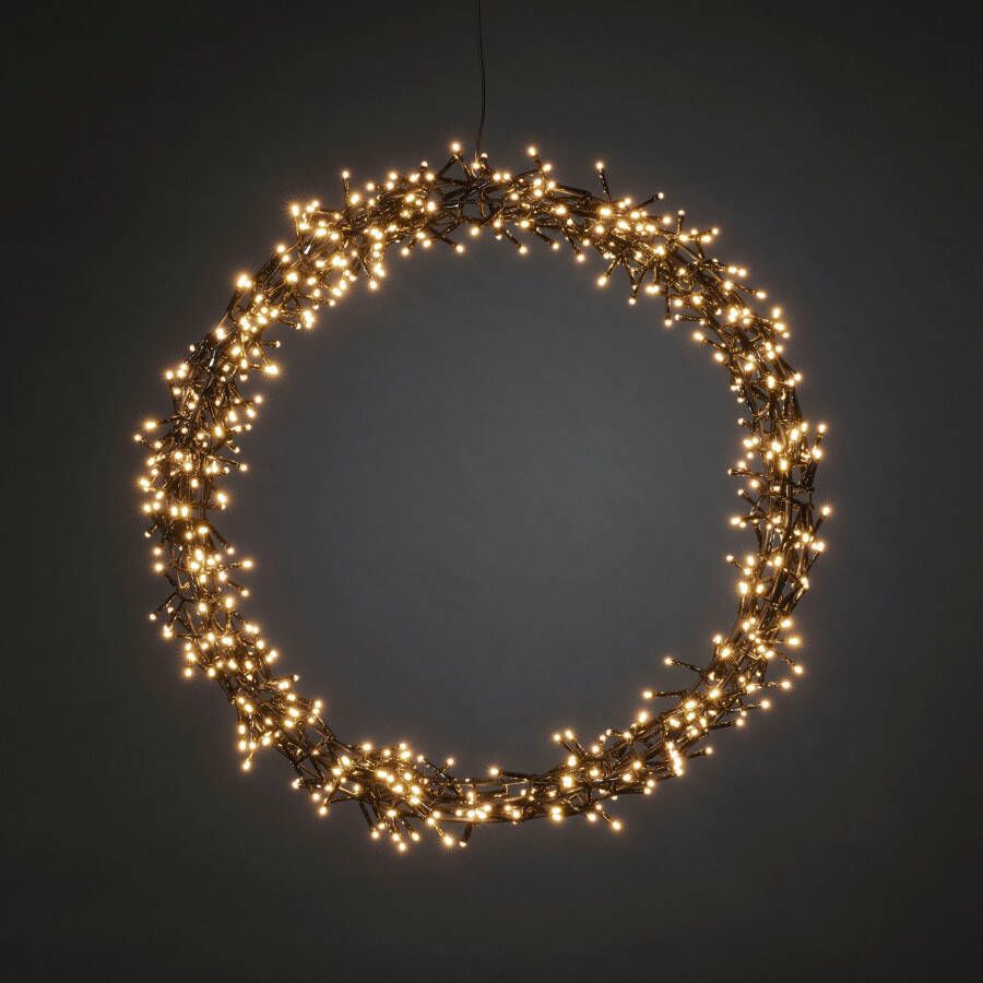 KONSTSMIDE Decoratieve ledverlichting LED metalen krans 600 amberkleurige diodes incl. dimmer en timer (1 stuk) - Foto 1