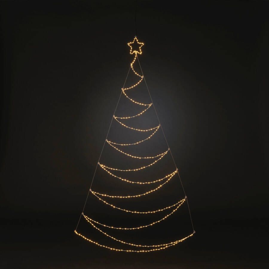 KONSTSMIDE Decoratieve ledverlichting LED Metallweihnachtsbaum weiß 420 bernsteinfarbene Dioden (1 stuk)