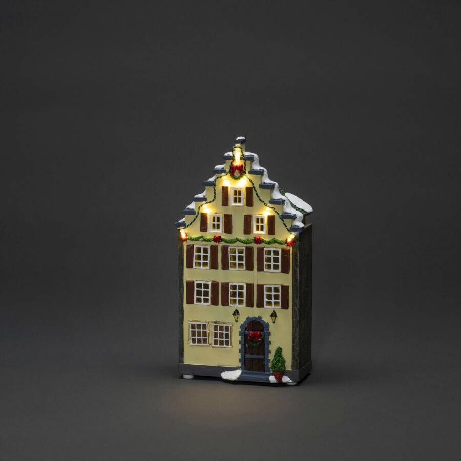 KONSTSMIDE Kersthuisje LED huisjes van glasvezel set van 3 14 amberkleurige diodes (3 stuks) - Foto 2