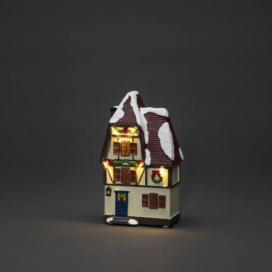 KONSTSMIDE Kersthuisje LED glasvezelhuisjes set van 3 23 warm witte diodes (3 stuks) - Foto 3