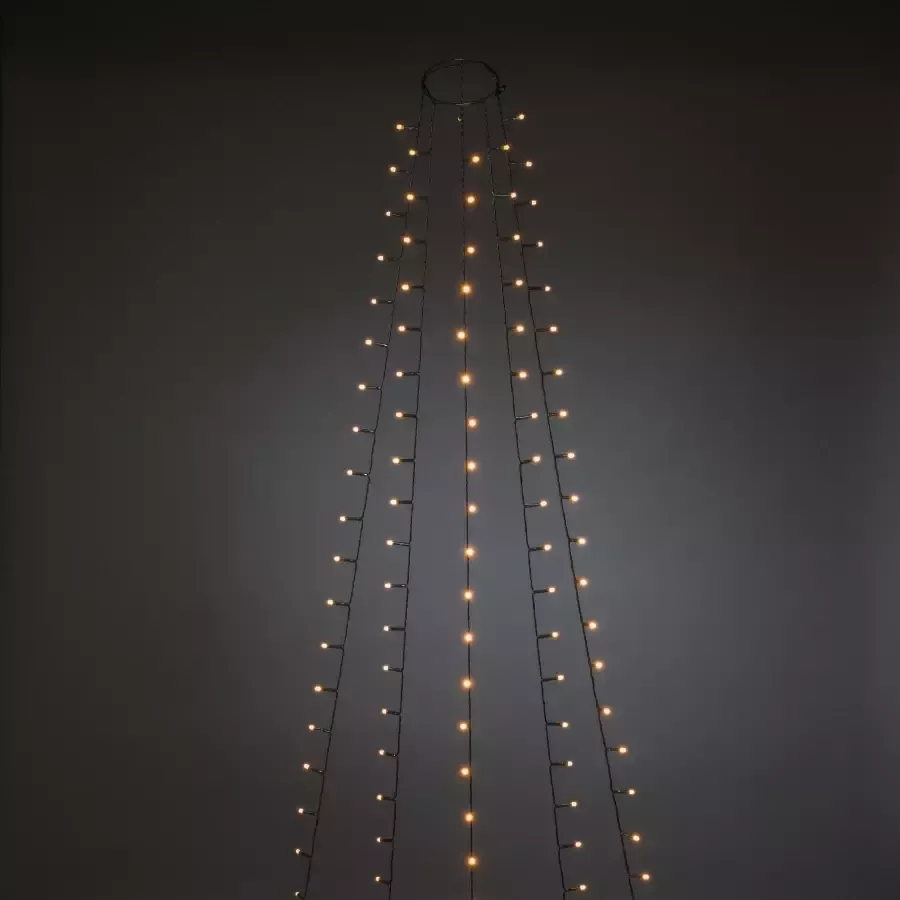 KONSTSMIDE Led-boomverlichting Kerstversiering kerstboomdecoratie Ledlichtsnoer met ring ø 8 5 strengen à 40 dioden frozen (1 stuk)