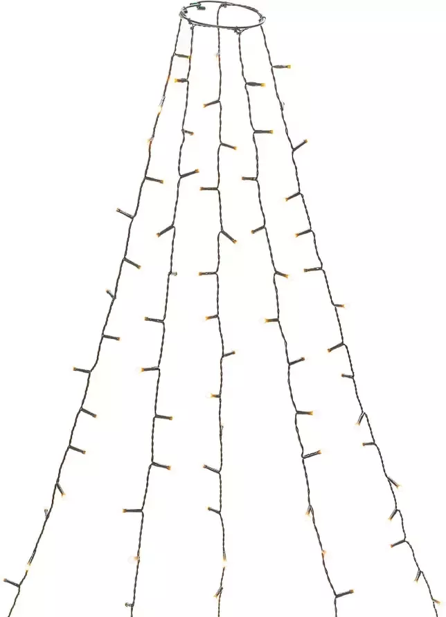 KONSTSMIDE Led-boomverlichting Kerstversiering kerstboomdecoratie Ledlichtsnoer met ring ø 8 5 strengen à 40 dioden frozen (1 stuk) - Foto 4