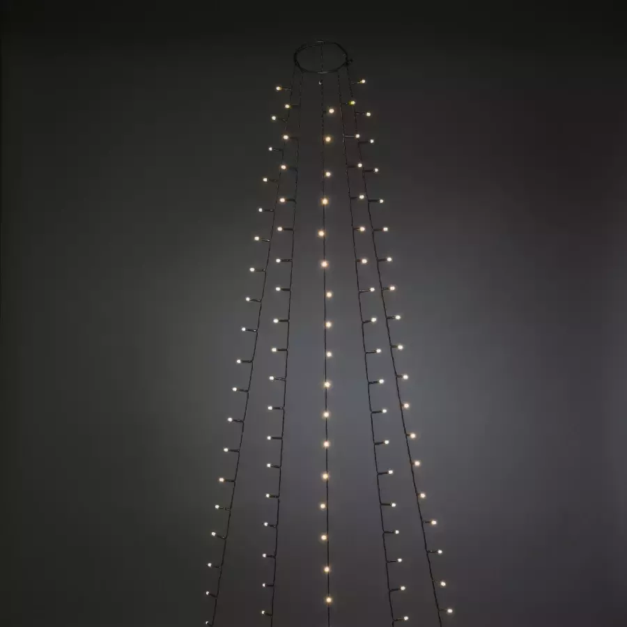 KONSTSMIDE Led-boomverlichting Kerstversiering kerstboomdecoratie Ledlichtsnoer met ring ø 8 5 strengen à 40 dioden frozen (1 stuk) - Foto 1