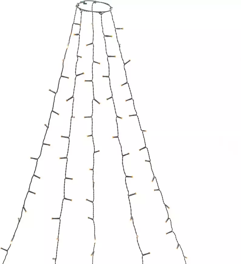 KONSTSMIDE Led-boomverlichting Kerstversiering kerstboomdecoratie Ledlichtsnoer met ring ø 8 5 strengen à 40 dioden frozen (1 stuk) - Foto 3