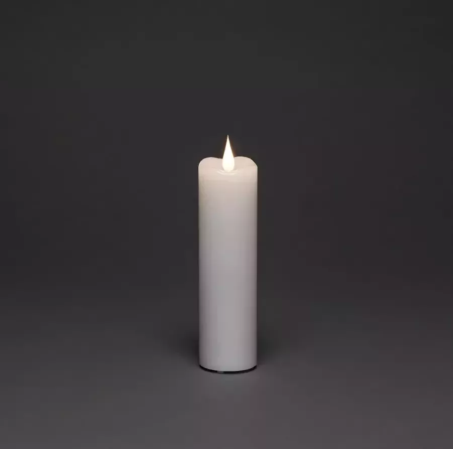 KONSTSMIDE Led-kaars Kerst versiering Led-kaars van echte was wit (1-delig)