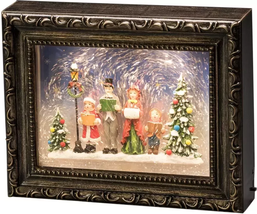 KONSTSMIDE Led lantaarn Kerst versiering Led fotolijstje met kerstkoor (1 stuk) - Foto 2