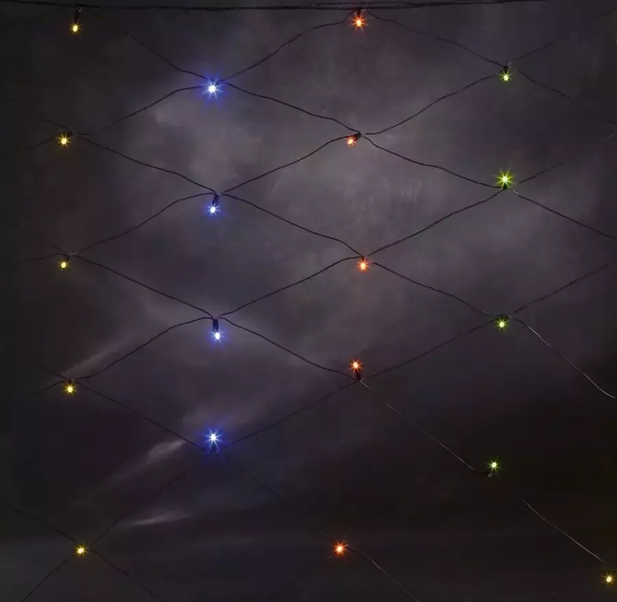 KONSTSMIDE Led-lichtnet Kerstversiering buiten Led lichtnet 120 gekleurde dioden (1 stuk)