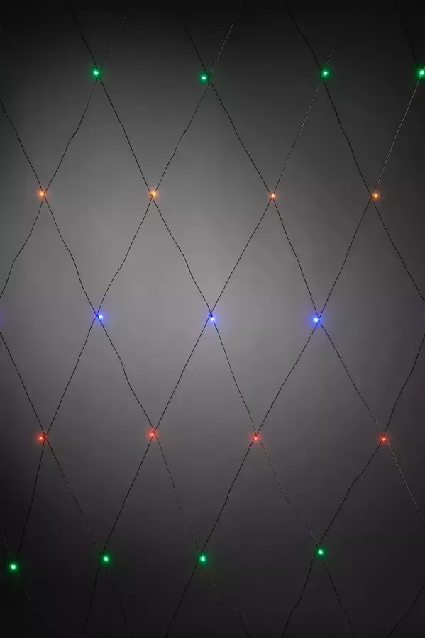 KONSTSMIDE Led-lichtnet Kerstversiering buiten Led lichtnet 64 gekleurde dioden (1 stuk)
