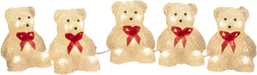 KONSTSMIDE Led-lichtsnoer Kerstversiering buiten Led acryl beren set van 5 40 warmwitte dioden (1 stuk) - Foto 3