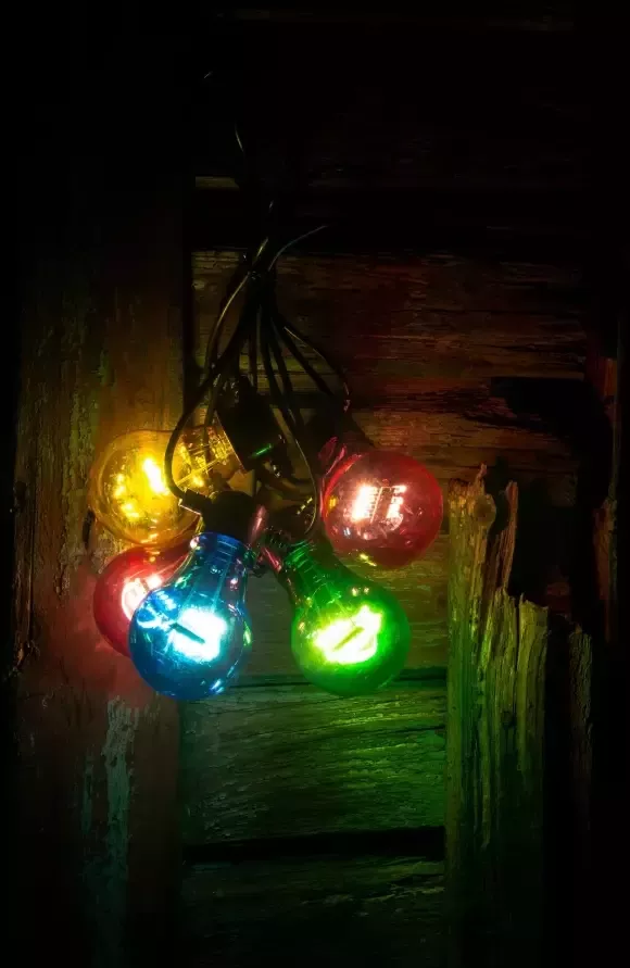 KONSTSMIDE Led-lichtsnoer Kerstversiering buiten Led biertuinverlichting 5 veelkleurige lampen 40 warmwitte dioden (1 stuk) - Foto 4