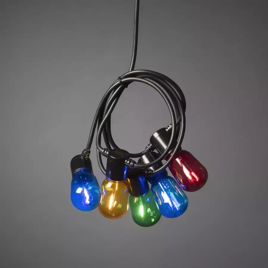 KONSTSMIDE Led-lichtsnoer Kerstversiering buiten Led biertuinverlichting multicolour 20 veelkleurige lampen 40 warmwitte dioden (1 stuk) - Foto 1