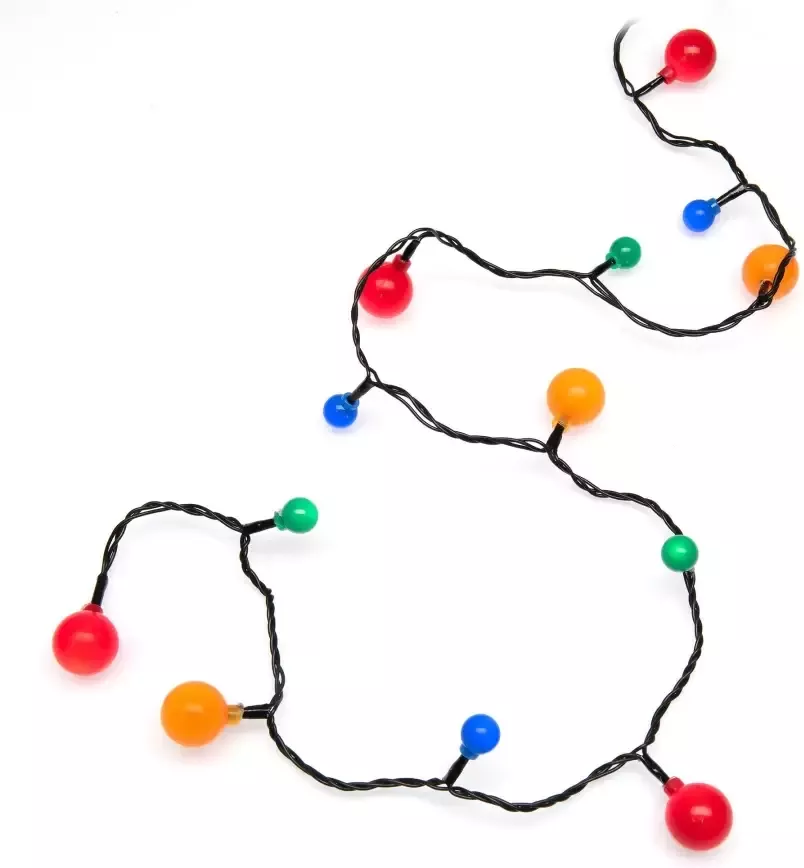 KONSTSMIDE Led-lichtsnoer Led bollichtketting kleine & grote ronde dioden 80 gekleurde dioden (1 stuk)