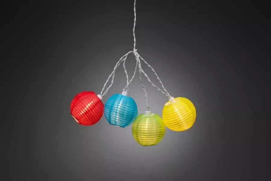 KONSTSMIDE Led-lichtsnoer Led deco-lampjes pinkkleurige blauwe groene gele plastic rijstballen 20 dioden (1 stuk) - Foto 2