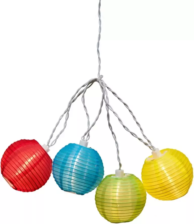 KONSTSMIDE Led-lichtsnoer Led deco-lampjes pinkkleurige blauwe groene gele plastic rijstballen 20 dioden (1 stuk) - Foto 1