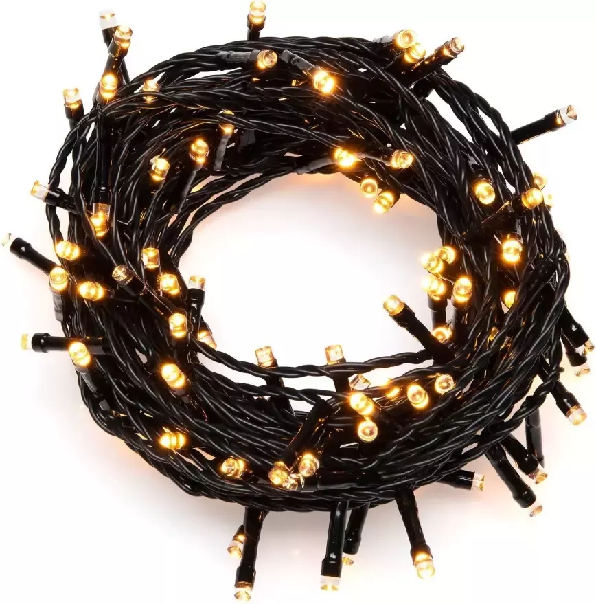 KONSTSMIDE Led-lichtsnoer Kerstversiering buiten Ledlichtsnoer met glittereffect 120 amberkleurige dioden (1 stuk) - Foto 1