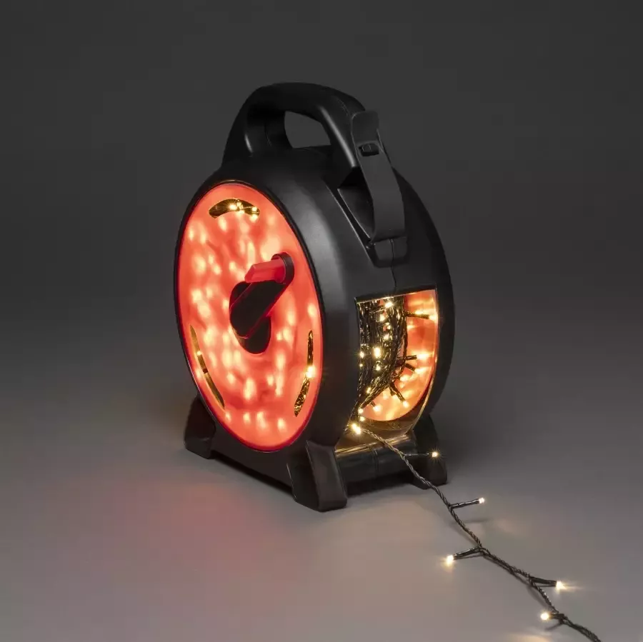 KONSTSMIDE Led-lichtsnoer Kerstversiering buiten Micro-leds met kabelhaspel zwart rood 400 warmwitte dioden (1 stuk) - Foto 3
