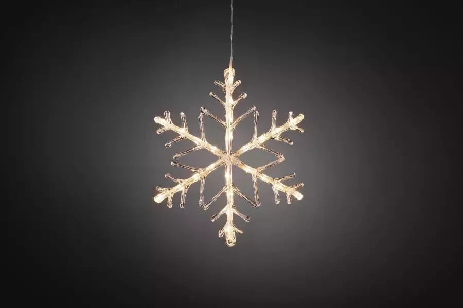 KONSTSMIDE Ledster Kerstster kerstversiering buiten Led acryl sneeuwvlok 24 warmwitte dioden (1 stuk) - Foto 3