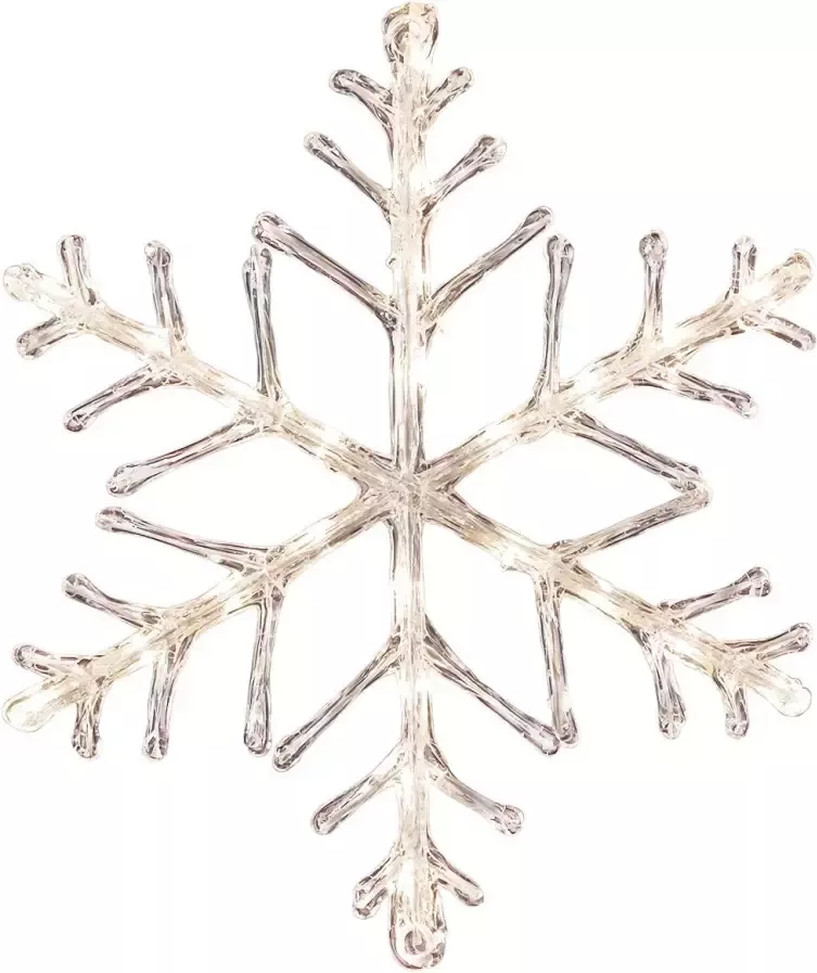 KONSTSMIDE Ledster Kerstster kerstversiering buiten Led acryl sneeuwvlok 24 warmwitte dioden (1 stuk) - Foto 1