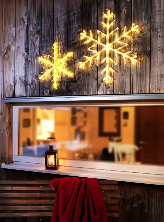 KONSTSMIDE Ledster Kerstster kerstversiering buiten Led acryl sneeuwvlok 24 warmwitte dioden (1 stuk) - Foto 2