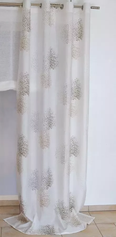 Kutti Gordijn Belinda Gordijn halftransparant etskant gedessineerd viscose-polyester (1 stuk) - Foto 8