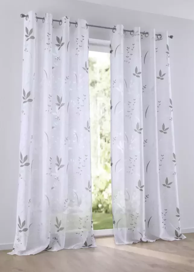 Kutti Gordijn Dandelion Gordijn halftransparant etskant katoen-polyester gedessineerd (1 stuk) - Foto 3