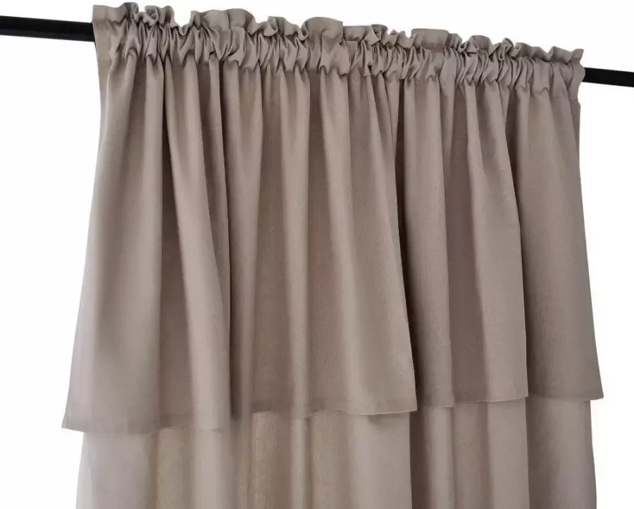 Kutti Gordijn Lene Gordijn katoen met volant uni (1 stuk)