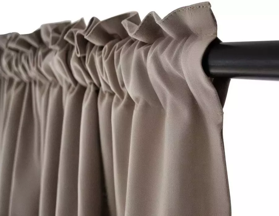 Kutti Gordijn Lene Gordijn katoen met volant uni (1 stuk) - Foto 2