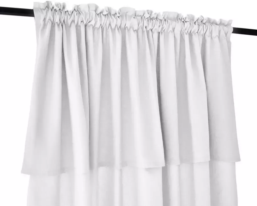 Kutti Gordijn Lene Gordijn katoen met volant uni (1 stuk)