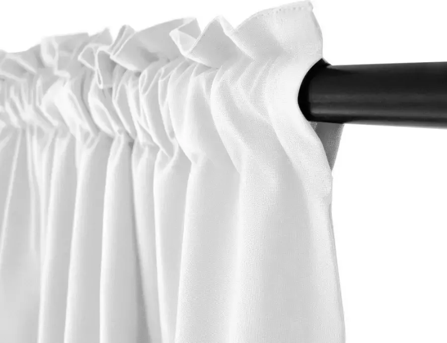 Kutti Gordijn Lene Gordijn katoen met volant uni (1 stuk) - Foto 2