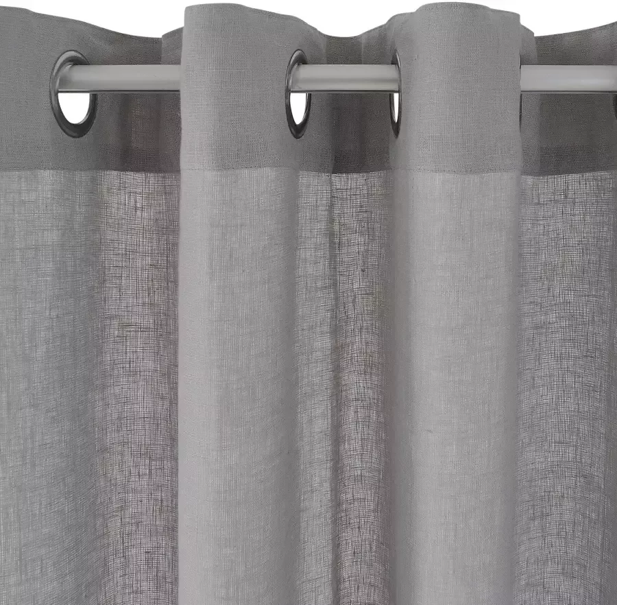 Kutti Gordijn Metis linnen ondoorzichtig natuurlijk linnen gordijn uni gemakkelijk in onderhoud basic (1 stuk)