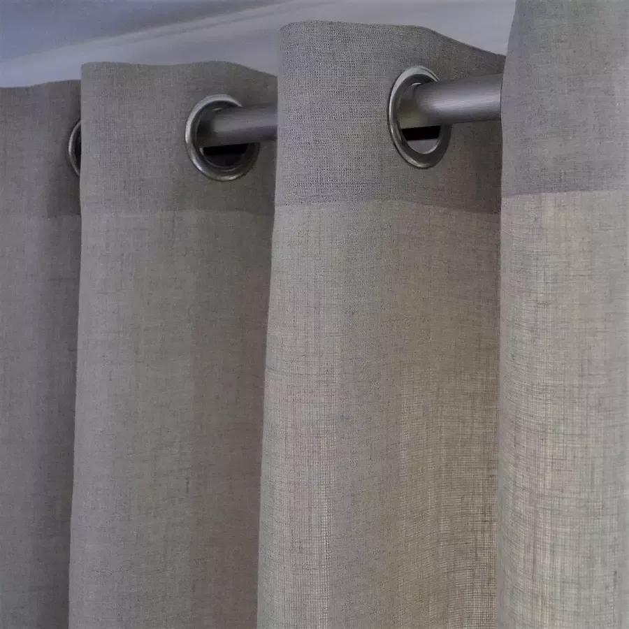 Kutti Gordijn Metis linnen ondoorzichtig natuurlijk linnen gordijn uni gemakkelijk in onderhoud basic (1 stuk)