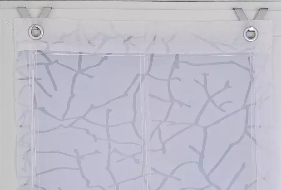 Kutti Romeins rolgordijn Jerry Rolgordijn met ringen wit etskant halftransparant katoen-polyester (1 stuk)