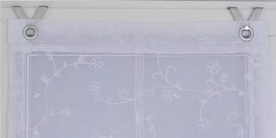 Kutti Romeins rolgordijn Liv halftransparant polyester op te hangen met haken (1 stuk) - Foto 2
