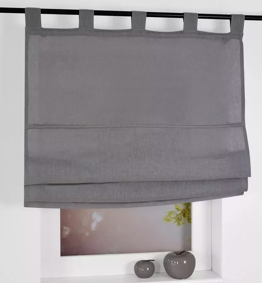 Kutti Romeins rolgordijn Metis linnen uni ondoorzichtig vouwgordijn met lussen 100% puur linnen (1 stuk) - Foto 3